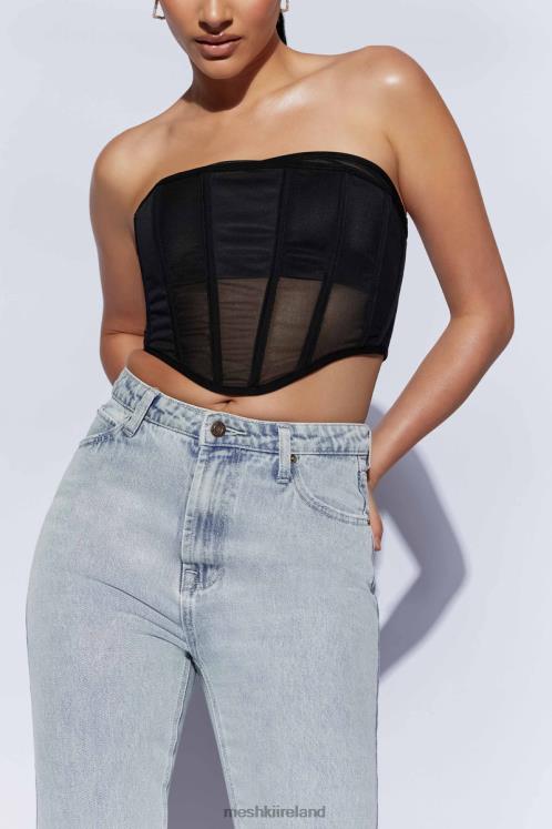 Meshki Helen Strapless Corset Bustier Clothing Black 6DX221035
