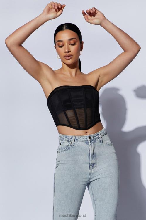 Meshki Helen Strapless Corset Bustier Clothing Black 6DX221035