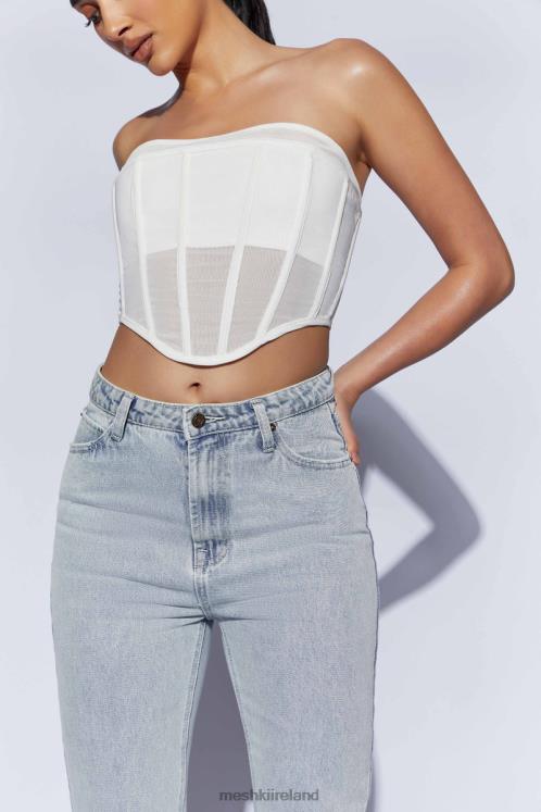 Meshki Helen Strapless Corset Bustier Clothing White 6DX221031