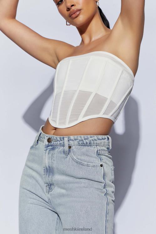 Meshki Helen Strapless Corset Bustier Clothing White 6DX221031