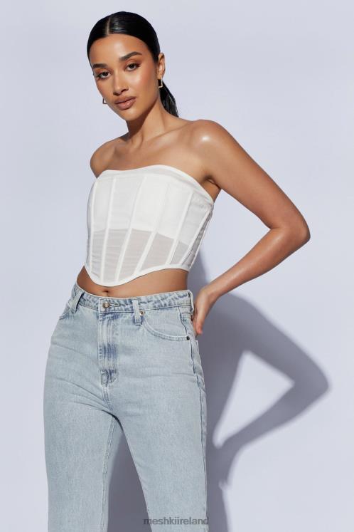 Meshki Helen Strapless Corset Bustier Clothing White 6DX221031