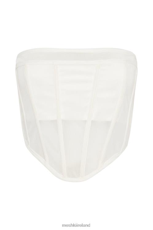 Meshki Helen Strapless Corset Bustier Clothing White 6DX221031