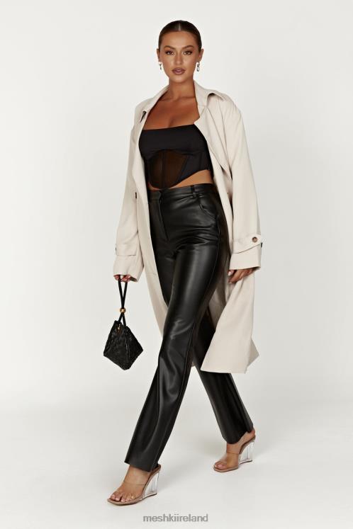 Meshki Jada Mesh Corset Bustier Clothing Black 6DX22993