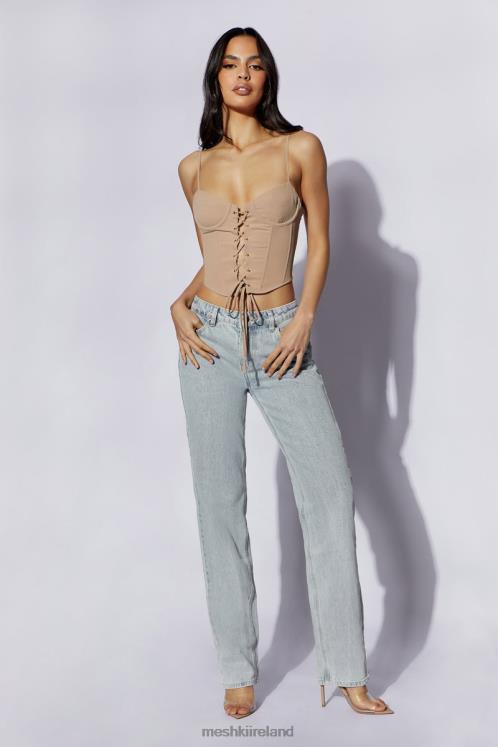 Meshki Janice Longline Corset Top Clothing Taupe 6DX221022