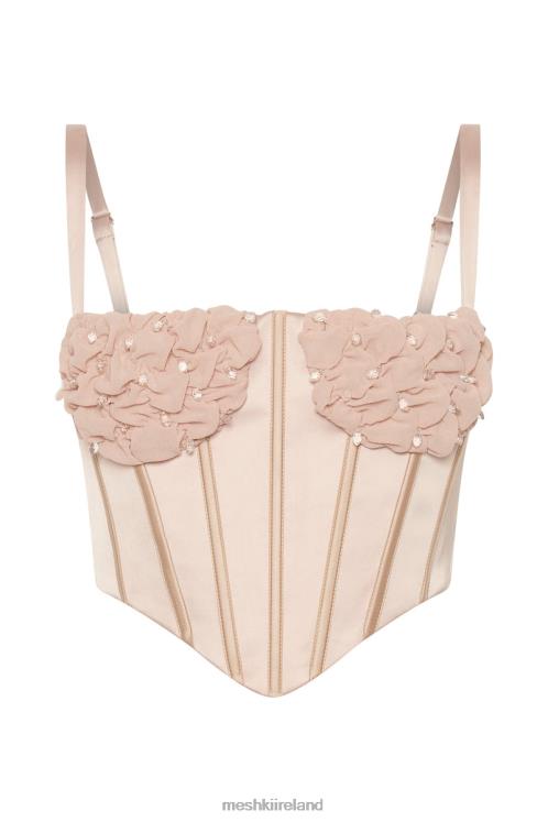 Meshki Kristy Shirring Bust Corset Top Clothing Champagne 6DX221085