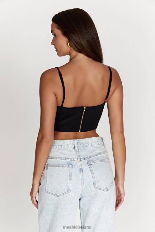 Meshki Maggie Underwire Corset Top Clothing Black 6DX221096