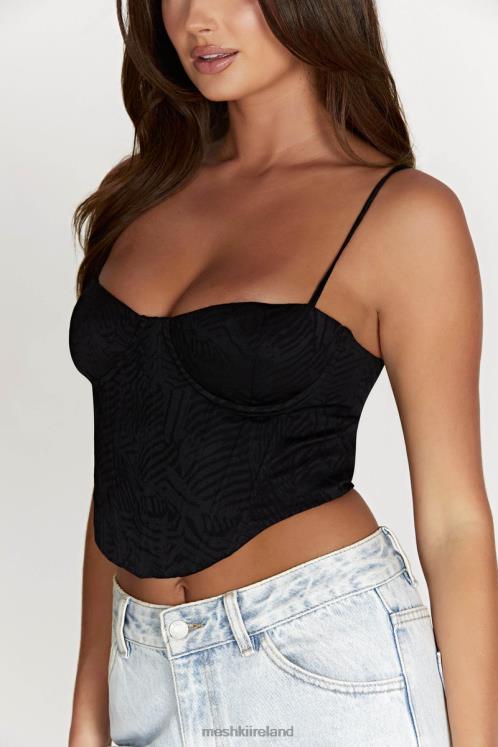 Meshki Maggie Underwire Corset Top Clothing Black 6DX221096