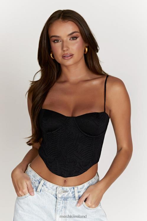 Meshki Maggie Underwire Corset Top Clothing Black 6DX221096