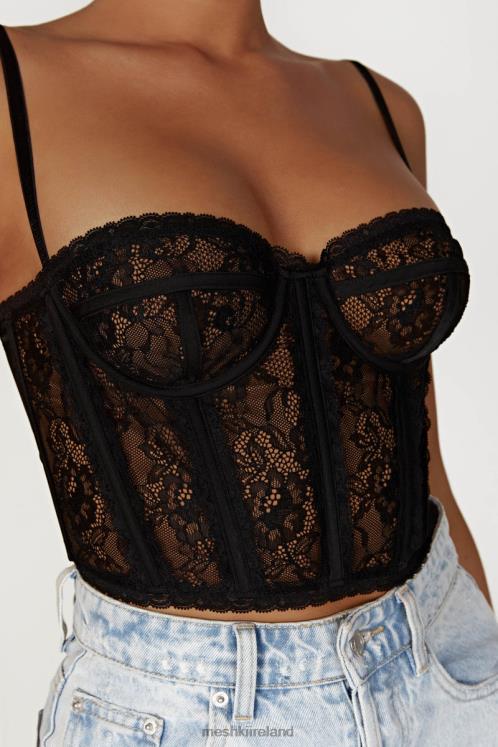 Meshki Sansa Lace Bustier Clothing Black 6DX22827
