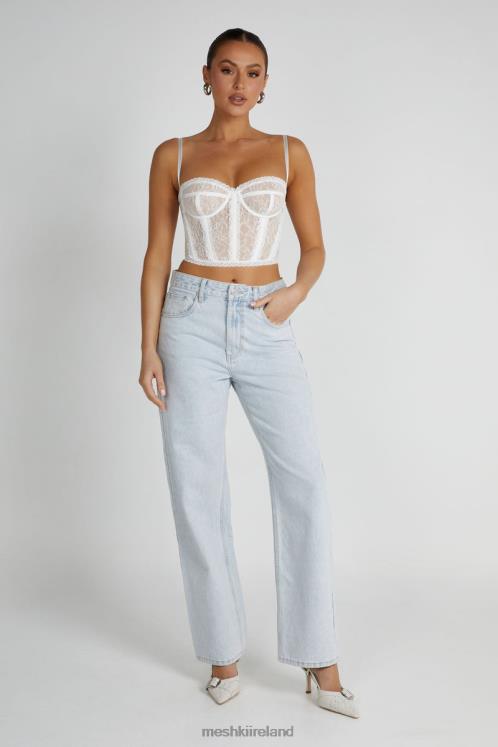 Meshki Sansa Lace Bustier Clothing White 6DX22794