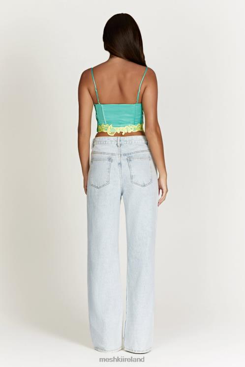 Meshki Tatiana Corset Top With Lace Clothing Mint 6DX22998
