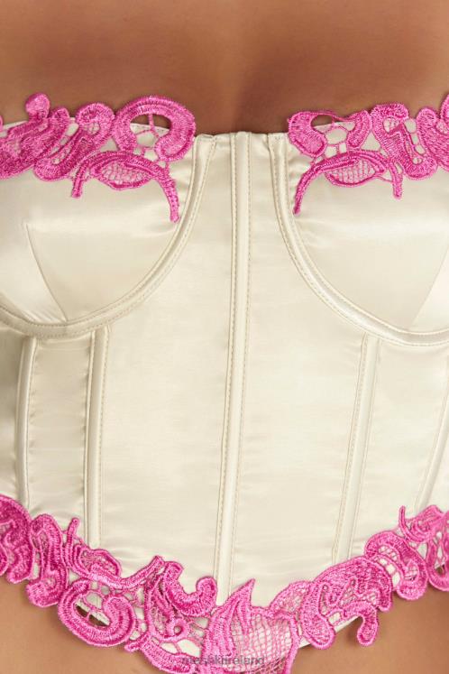 Meshki Tatiana Corset Top With Lace Clothing Nude 6DX221017