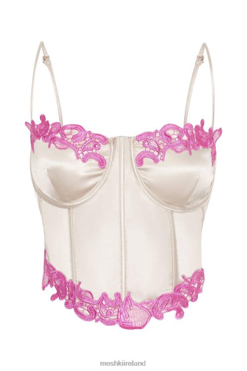 Meshki Tatiana Corset Top With Lace Clothing Nude 6DX221017