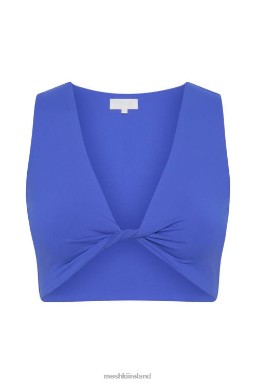 Meshki Angela Twist Front Crop Top Clothing Cobalt Blue 6DX221176