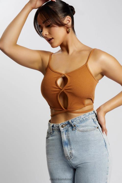 Meshki Ayesha Cut Out Singlet Clothing Biscuit 6DX221201