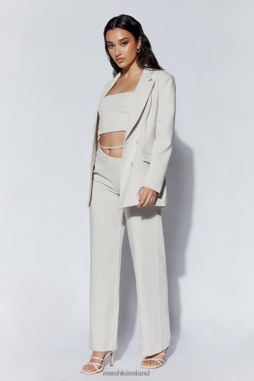 Meshki Bahar Seam Line Crop Top Clothing Wheat 6DX221112