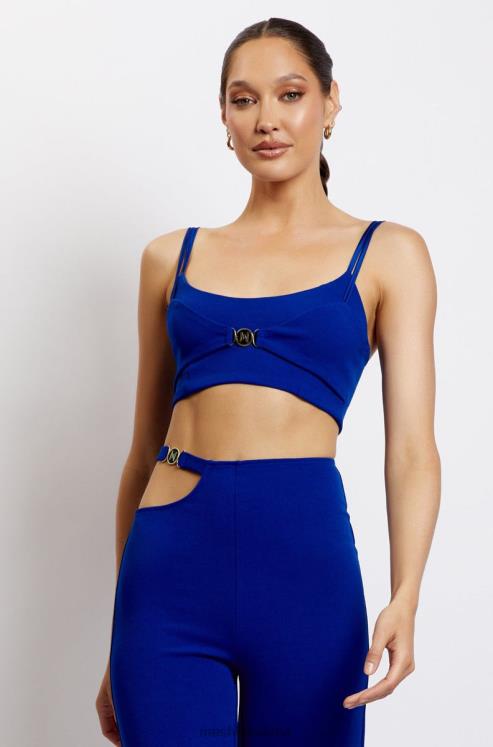 Meshki Blythe Double Strap Crop Top Clothing Cobalt Blue 6DX221143