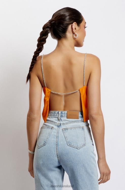 Meshki Dayana Straight Cut Crop Top Clothing Mandarin 6DX221175