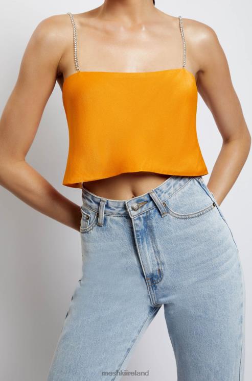 Meshki Dayana Straight Cut Crop Top Clothing Mandarin 6DX221175