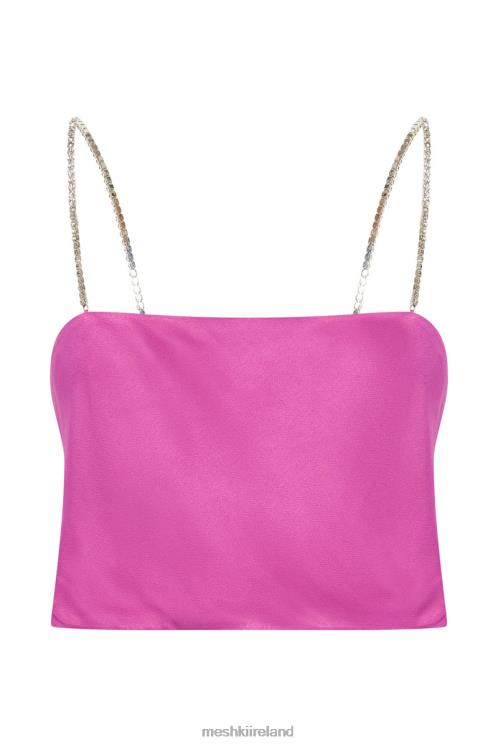 Meshki Dayana Straight Cut Crop Top Clothing Purple 6DX221073