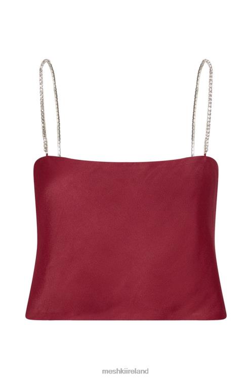 Meshki Dayana Straight Cut Crop Top Clothing Wine 6DX221173