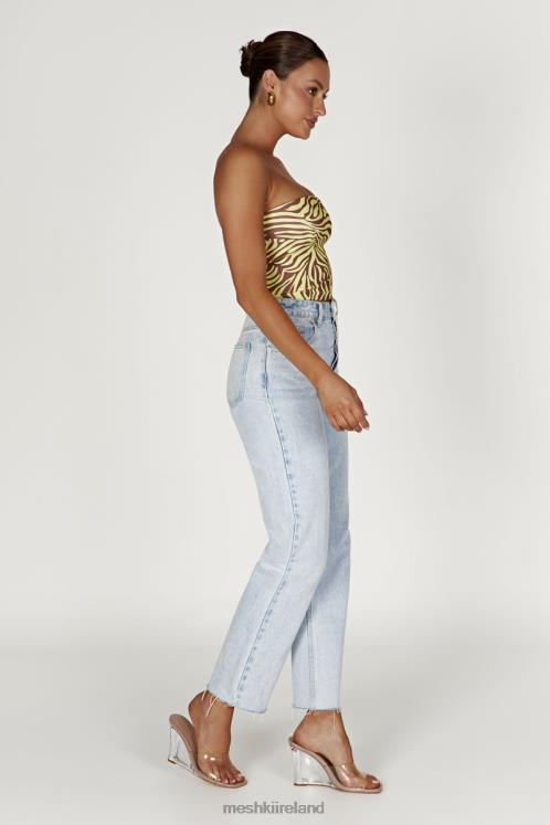 Meshki Dina Bandeau Crop Top Clothing Zebra Print 6DX22980