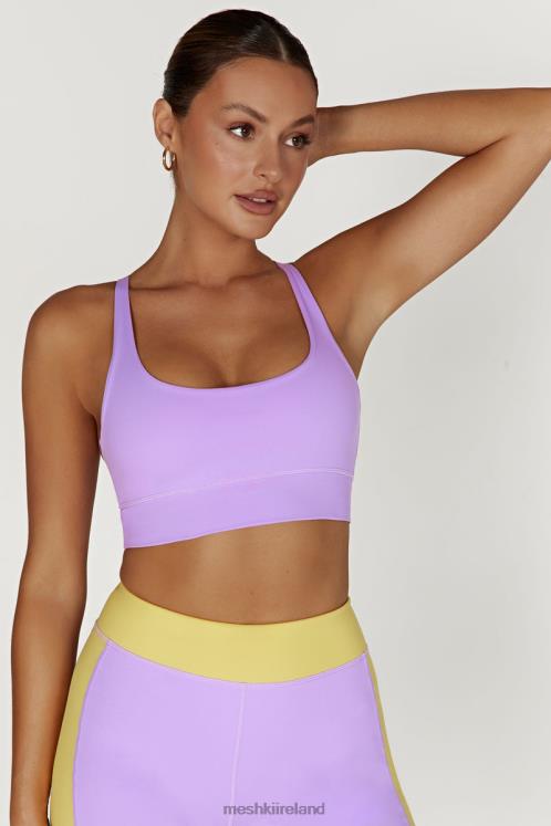 Meshki Elise V Back Cami Crop Top Clothing Lilac 6DX221115