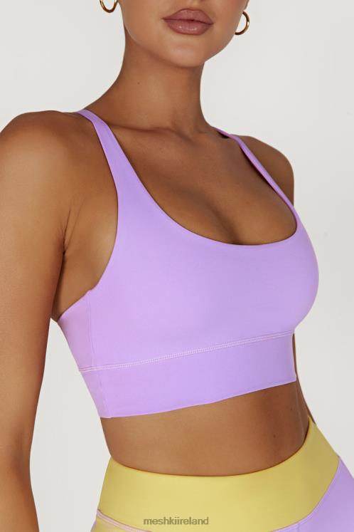 Meshki Elise V Back Cami Crop Top Clothing Lilac 6DX221115