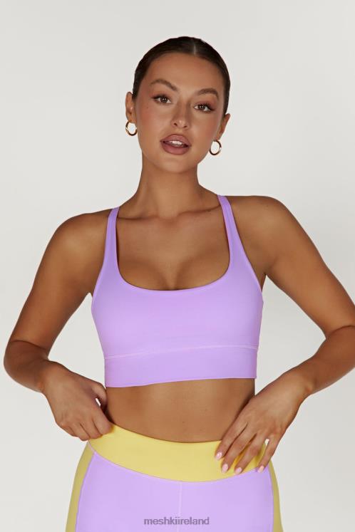 Meshki Elise V Back Cami Crop Top Clothing Lilac 6DX221115