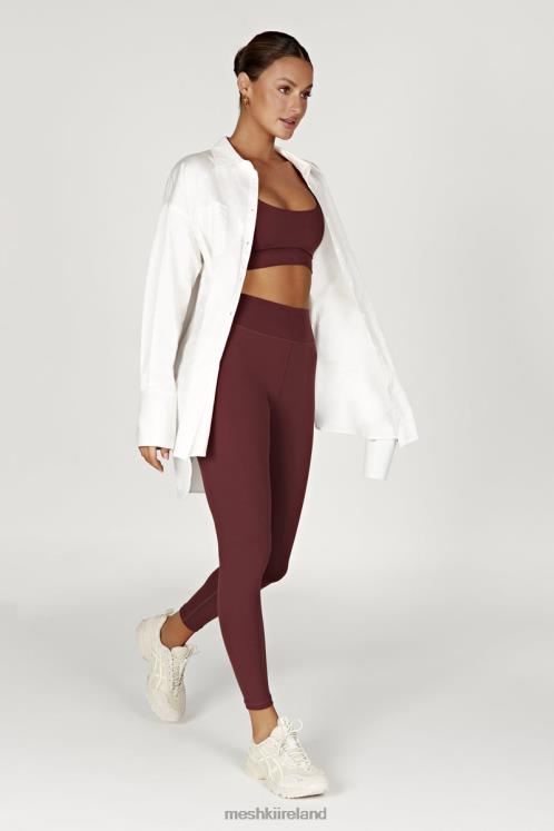 Meshki Elise V Back Cami Crop Top Clothing Mahogany 6DX22941