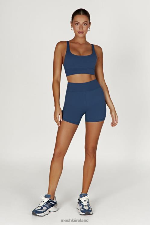 Meshki Elise V Back Cami Crop Top Clothing Navy 6DX22924