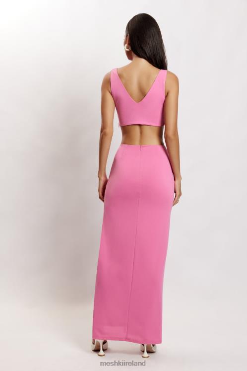 Meshki Jacqui Triangle Hardware Crop Top Clothing Pink 6DX221185