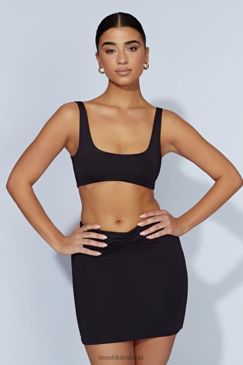 Meshki Jemma Scoop Neck Super Crop Top Clothing Black 6DX22919
