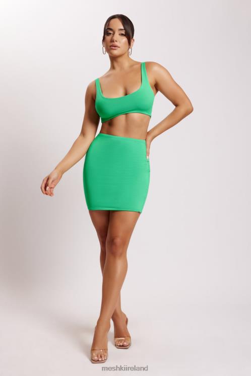 Meshki Jemma Scoop Neck Super Crop Top Clothing Bright Green 6DX221162