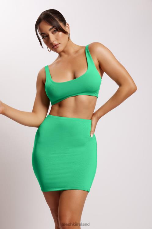 Meshki Jemma Scoop Neck Super Crop Top Clothing Bright Green 6DX221162