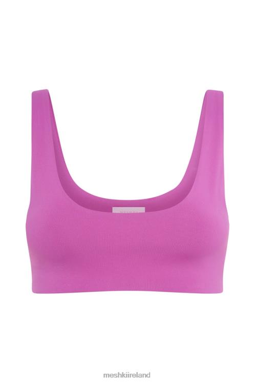 Meshki Jemma Scoop Neck Super Crop Top Clothing Violet 6DX221156