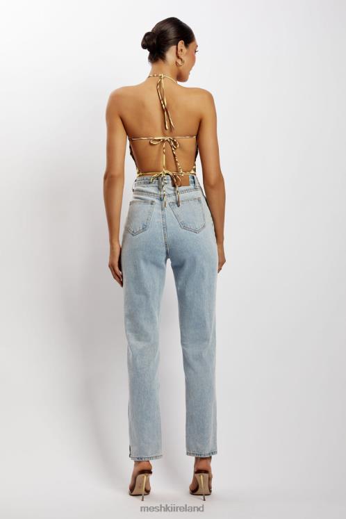 Meshki Joelle Halter Crop Top Clothing Zebra Print 6DX221154