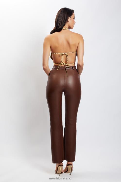 Meshki Joelle Halter Crop Top Clothing Zebra Print 6DX221154