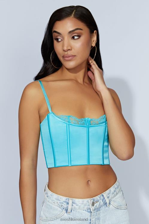 Meshki Lake Lace Cami Crop Top Clothing Aquamarine 6DX221048