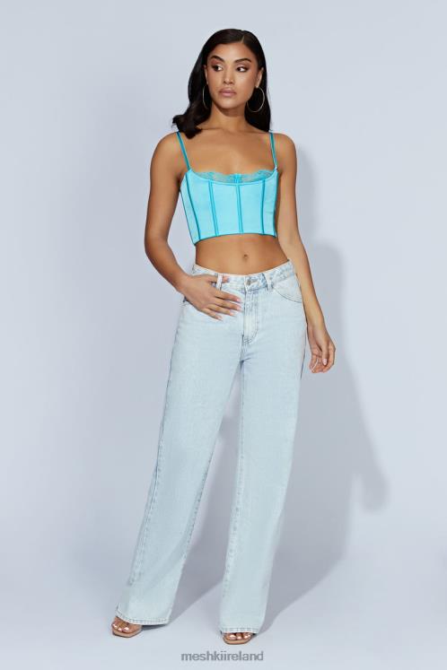 Meshki Lake Lace Cami Crop Top Clothing Aquamarine 6DX221048
