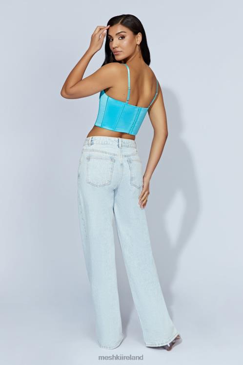 Meshki Lake Lace Cami Crop Top Clothing Aquamarine 6DX221048