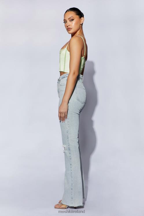 Meshki Lake Lace Cami Crop Top Clothing Pistachio Green 6DX221092