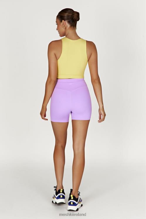 Meshki Lori Two Tone Racer Crop Top Clothing Lilac/Yellow 6DX221075