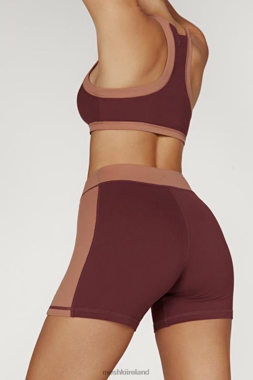 Meshki Lori Two Tone Racer Crop Top Clothing Mahogany/Tan 6DX221094