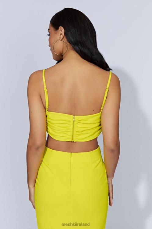 Meshki Maryse V-Hardware Crop Top Clothing Fresh Green 6DX221106