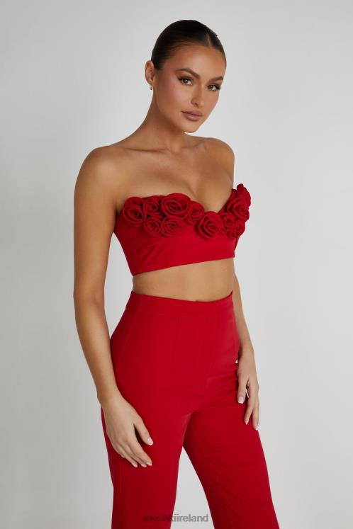 Meshki Paloma Rose Crop Top Clothing Red 6DX22816