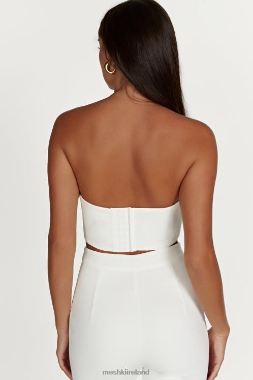 Meshki Paloma Rose Crop Top Clothing White 6DX22868