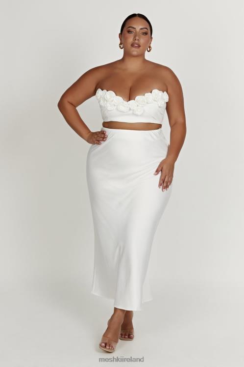 Meshki Paloma Rose Crop Top Clothing White 6DX22868