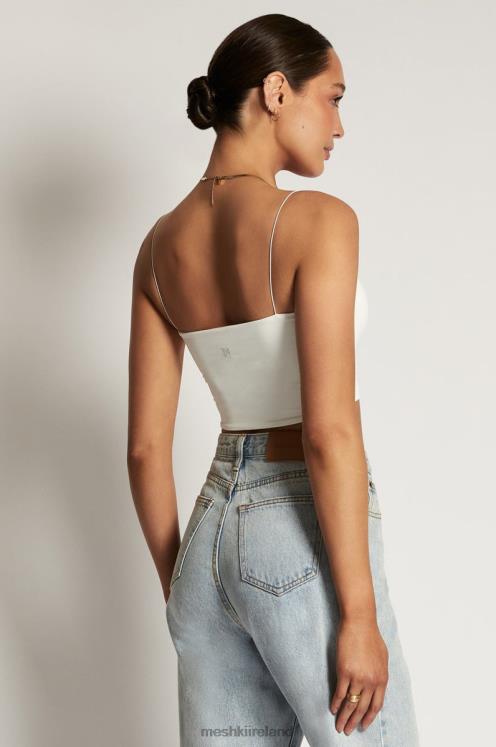 Meshki Yvonne Cami Crop Top Clothing White 6DX22938