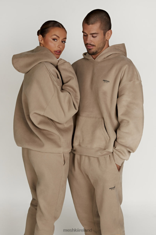 Meshki Bernie Oversized Hoodie Clothing Cement 6DX22912